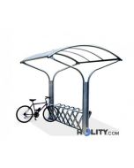Rastrelliera per biciclette con para pioggia h14056