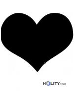 Lavagna a forma di cuore adesiva h14857