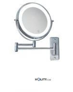 Specchio cosmetico ingranditore da parete con luce h16424