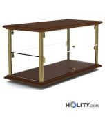 Vetrina porta brioches 2 piani  in legno h16909