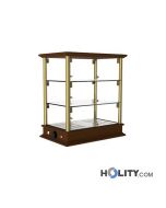 Vetrina porta brioches riscaldata in legno 3 piani h16915
