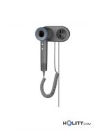 Grey wall-mounted hairdryer for hotels h31_350
