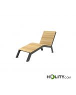 Wooden chaise longue for public spaces h463_02