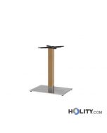 Base-per-tavolo-in-legno-con-zavorra-h74128-faggio-naturale-cover-inox-lucido