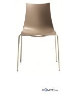 Chair scab zebra polymer 4 legs h74278 turtledove