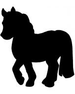 Lavagna a forma di cavallo adesiva h14845