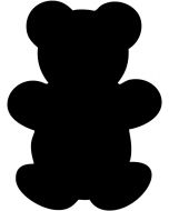 Lavagna a forma di orso adesiva h14847