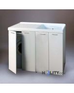 Wash basin with basin for washing machine methacrylate with doors coprilavatrice h15622