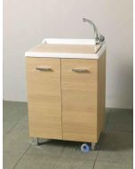 Wash basin with hot resin and wooden board h15615