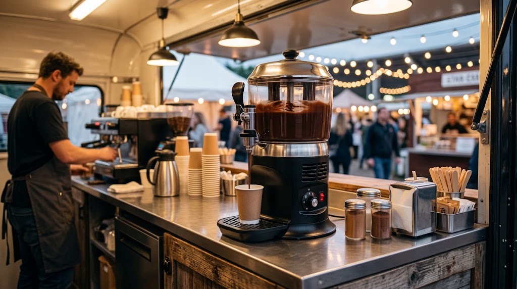 Professional chocolate maker for autumn and winter events: how to organize the service