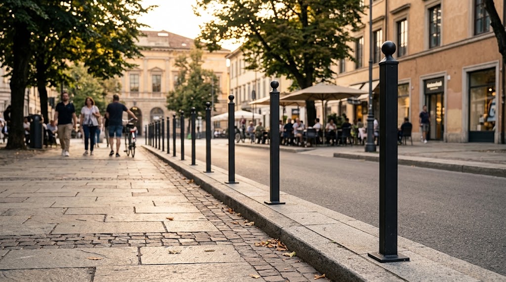 Bollards for sidewalks and pedestrian areas: selection criteria