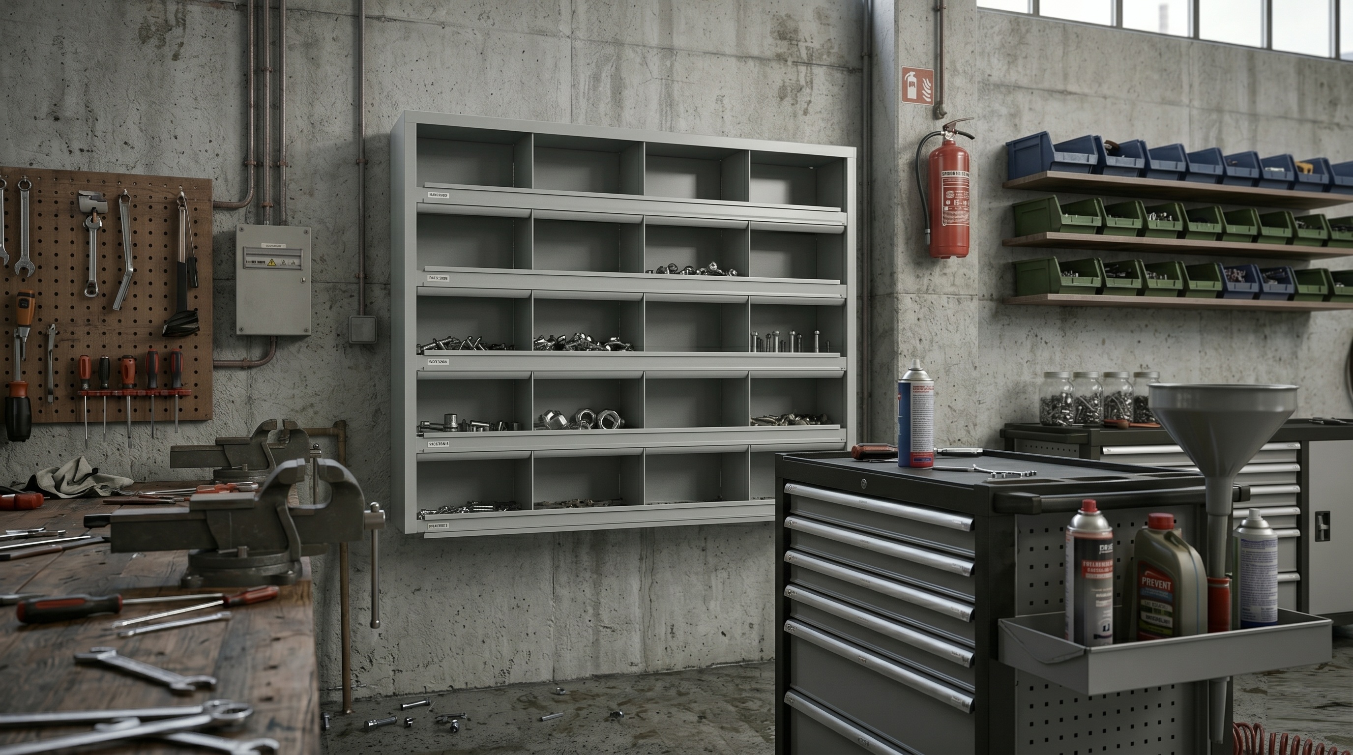 Small parts cabinets: how to choose the right solution for your workshop and warehouse