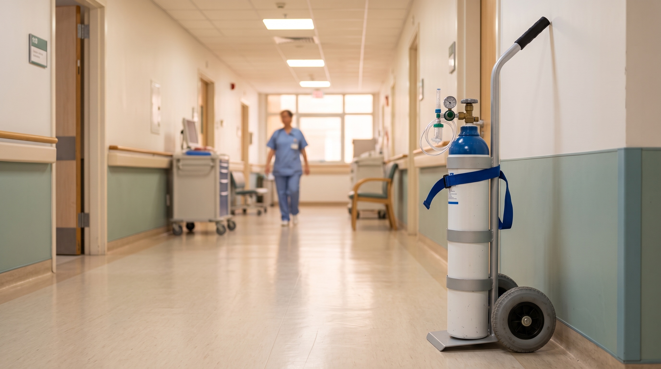 Transporting oxygen cylinders: how to use the trolley correctly