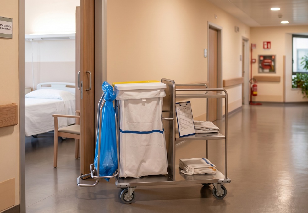 Laundry trolleys for nursing homes: how to organize linen changes