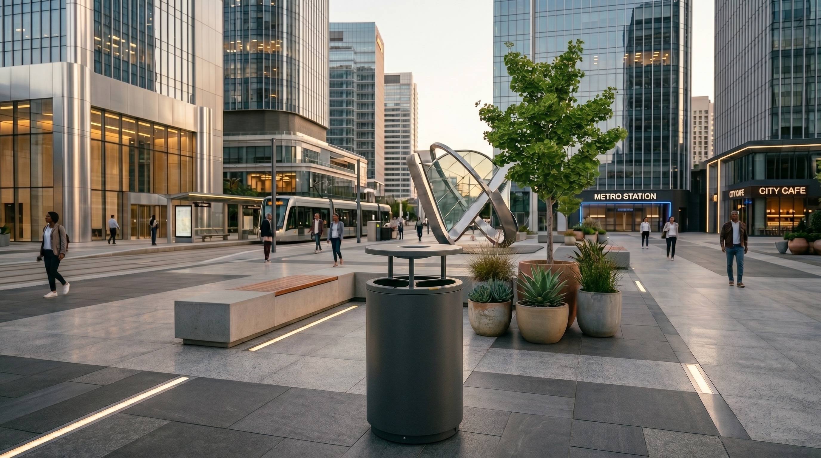 Outdoor waste sorting: when to choose dedicated steel bins