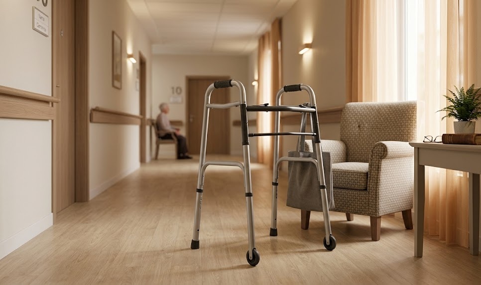Indoor walkers: what to consider for corridors, rooms, and wards