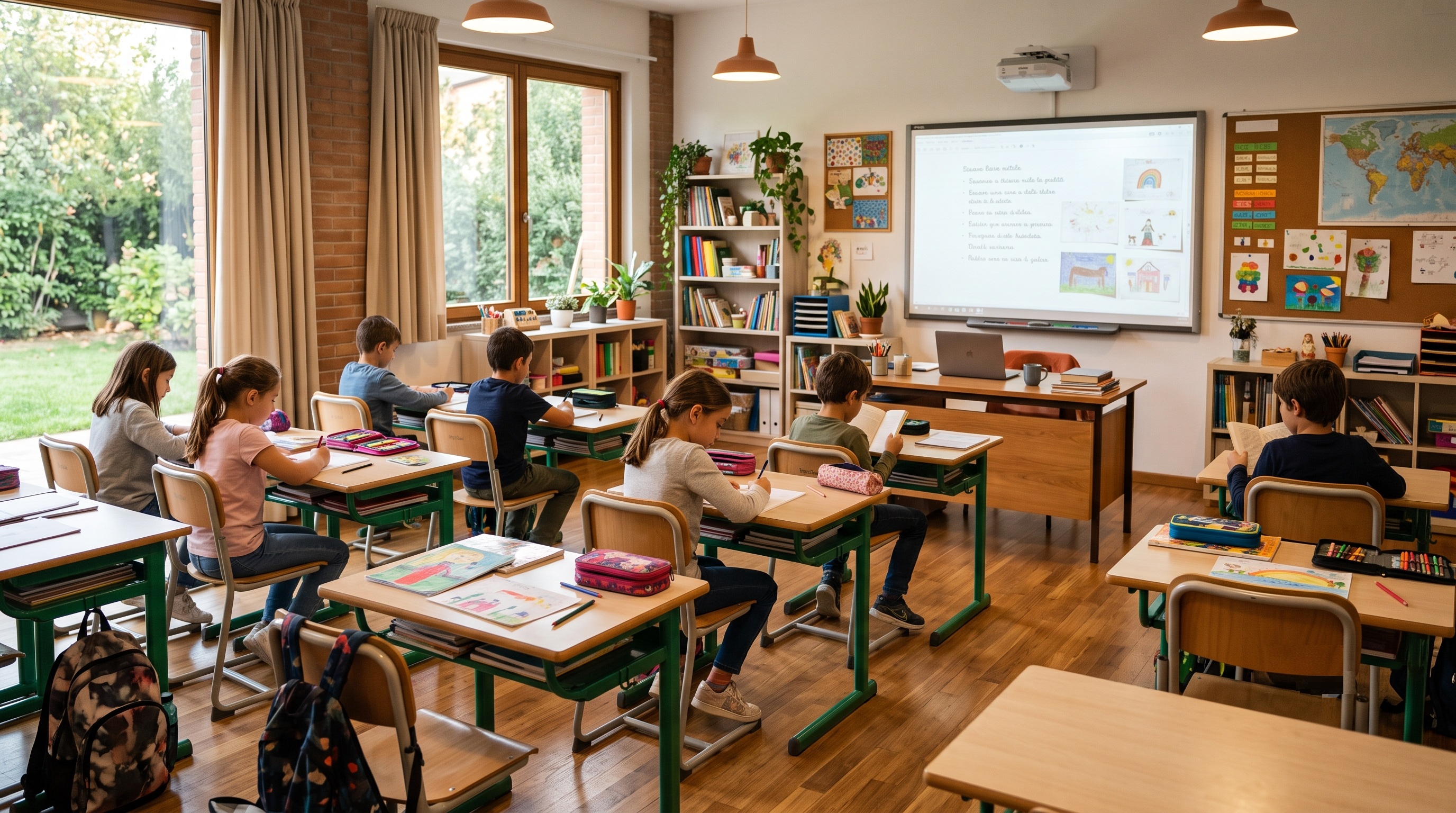 How to design a functional classroom with desks, chairs, and a teacher's desk