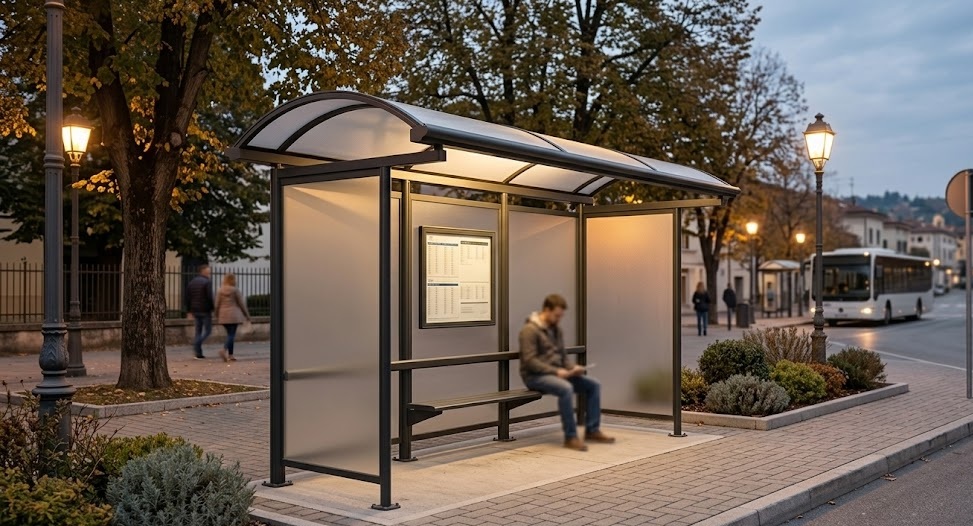 Bus stop shelters: types and main differences