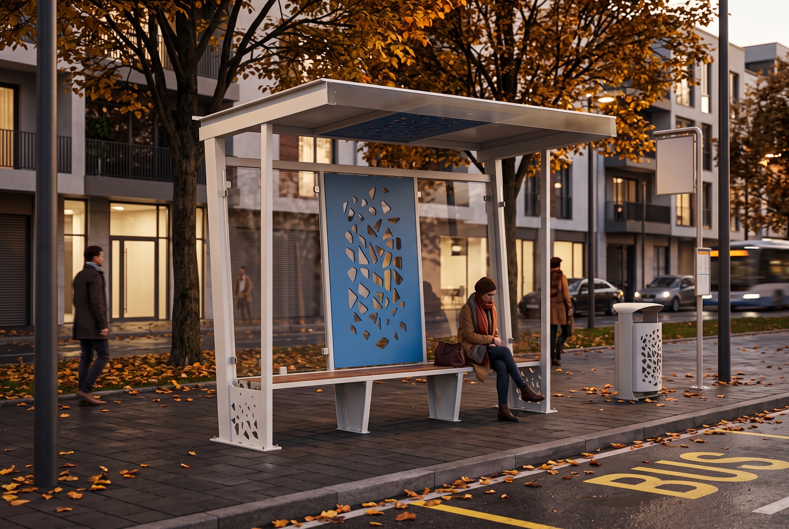 Bus shelters: dimensions, weather protection, and accessibility