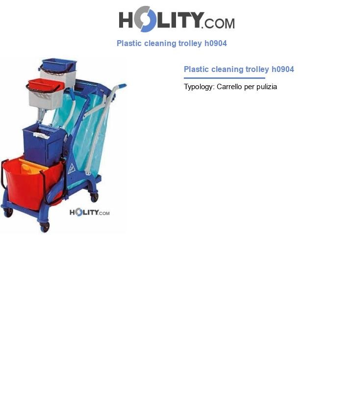 Plastic cleaning trolley h0904