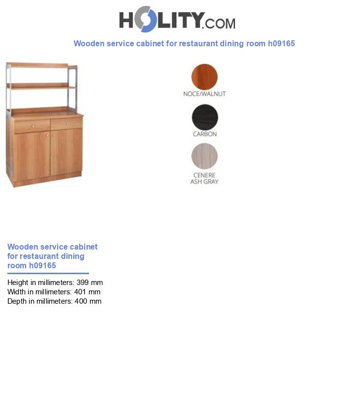 Wooden service cabinet for restaurant dining room h09165