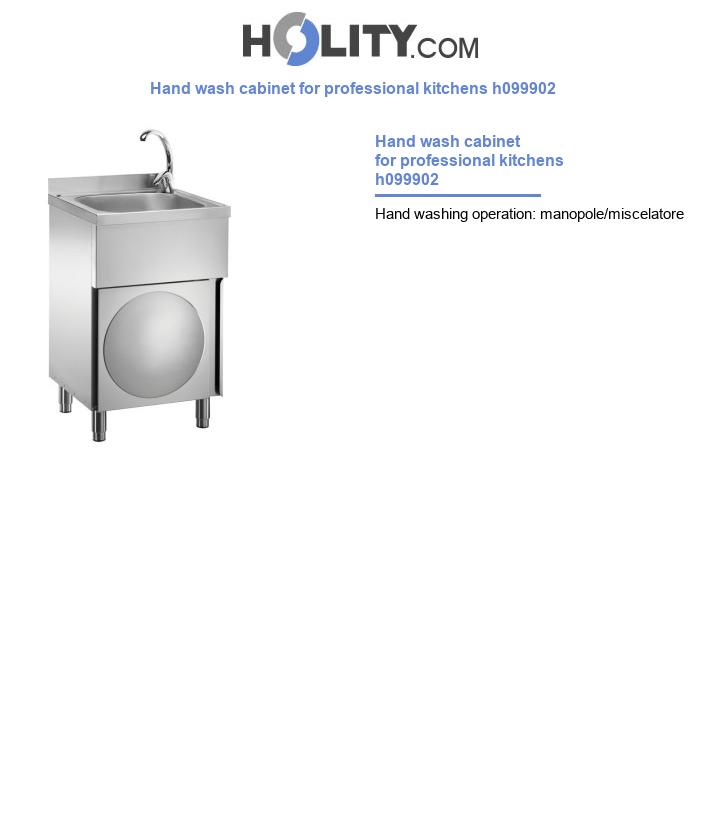 Hand wash cabinet for professional kitchens h099902