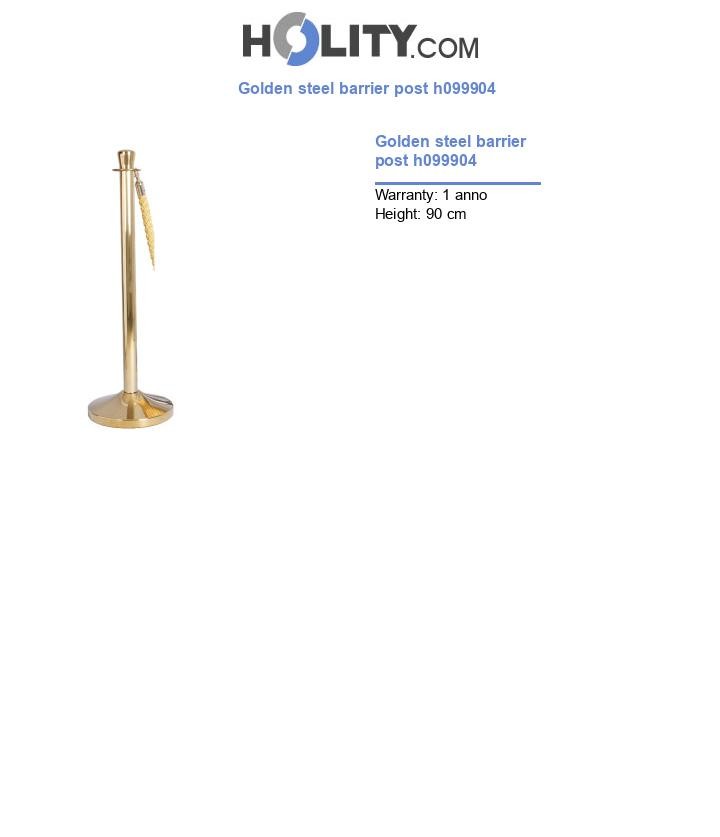Golden steel barrier post h099904
