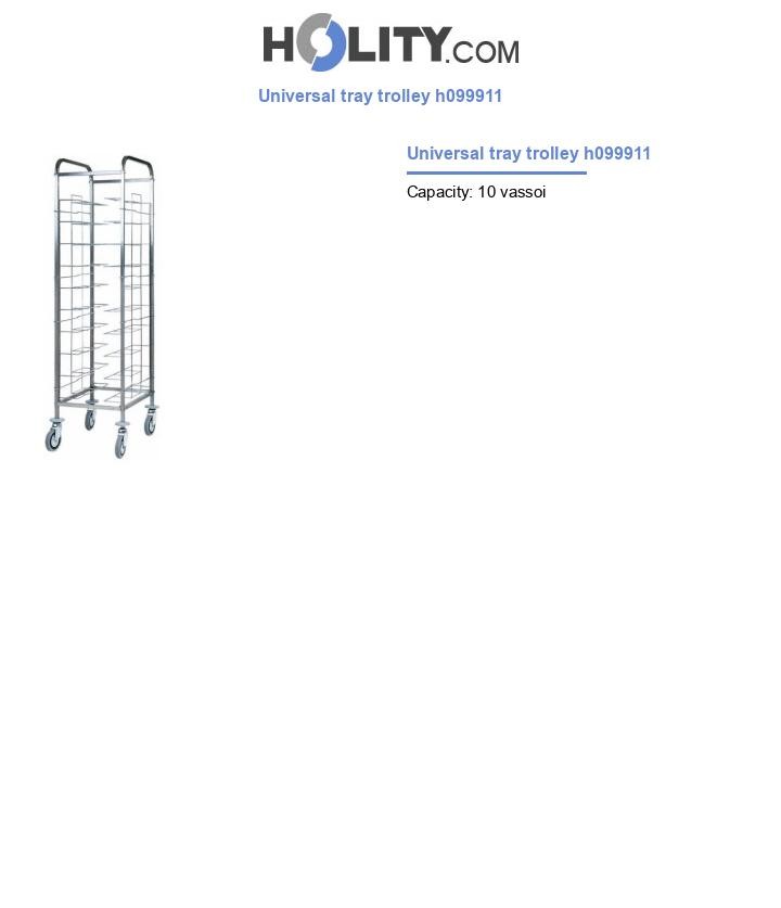 Universal tray trolley h099911