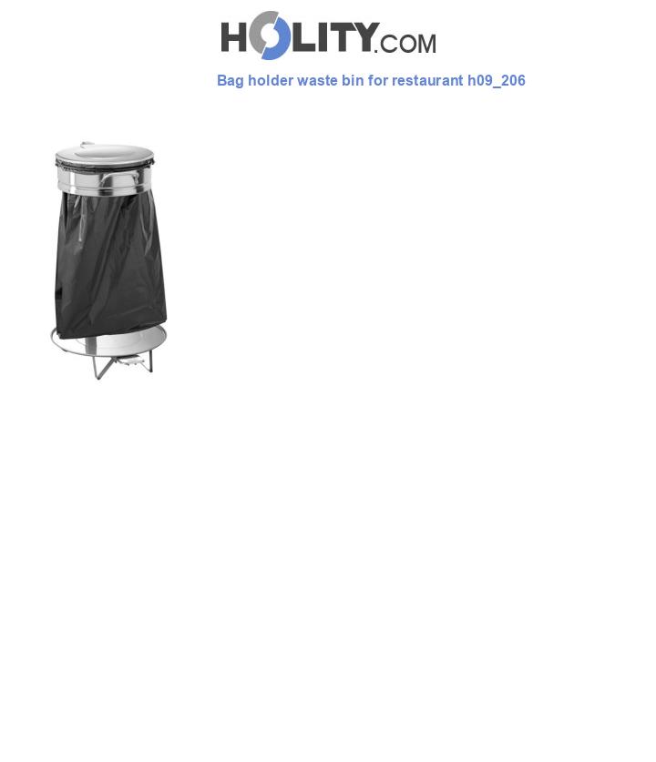 Bag holder waste bin for restaurant h09_206