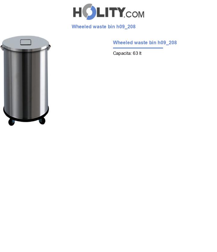 Wheeled waste bin h09_208