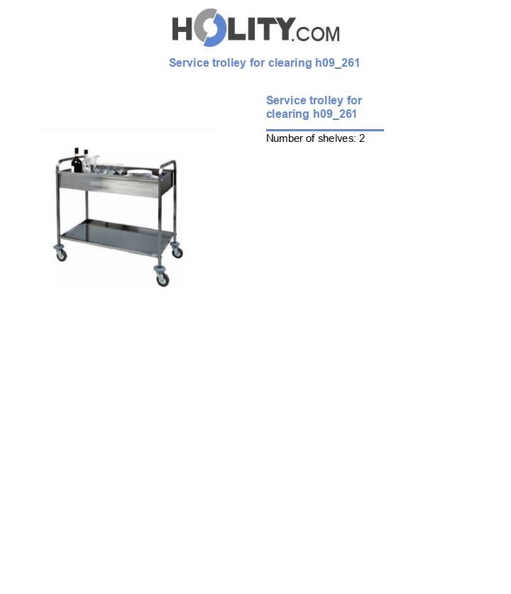 Service trolley for clearing h09_261