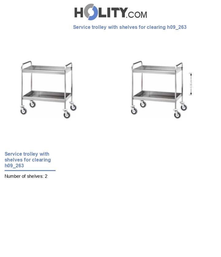 Service trolley with shelves for clearing h09_263