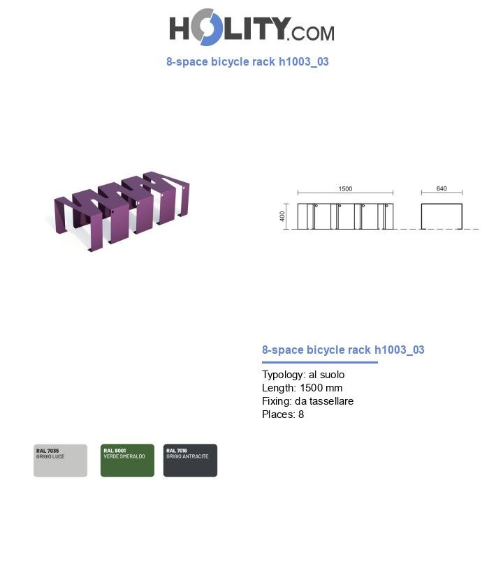 8-space bicycle rack h1003_03