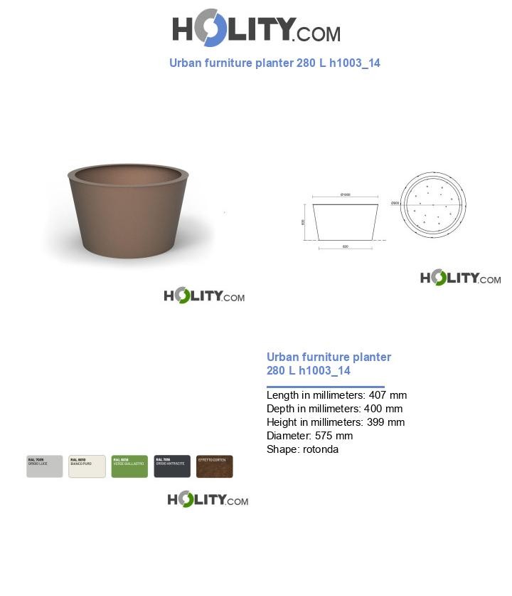 Urban furniture planter 280 L h1003_14