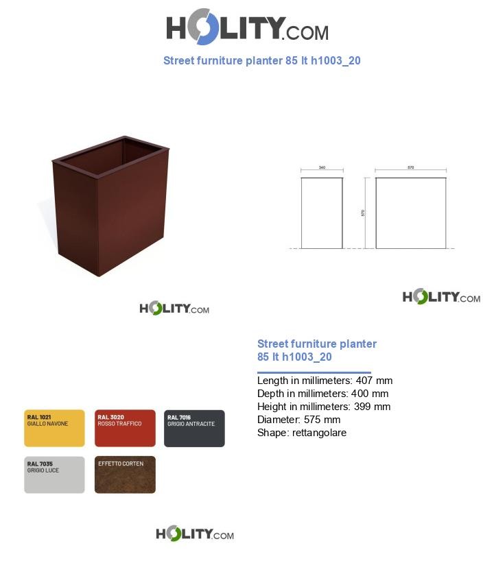 Street furniture planter 85 lt h1003_20