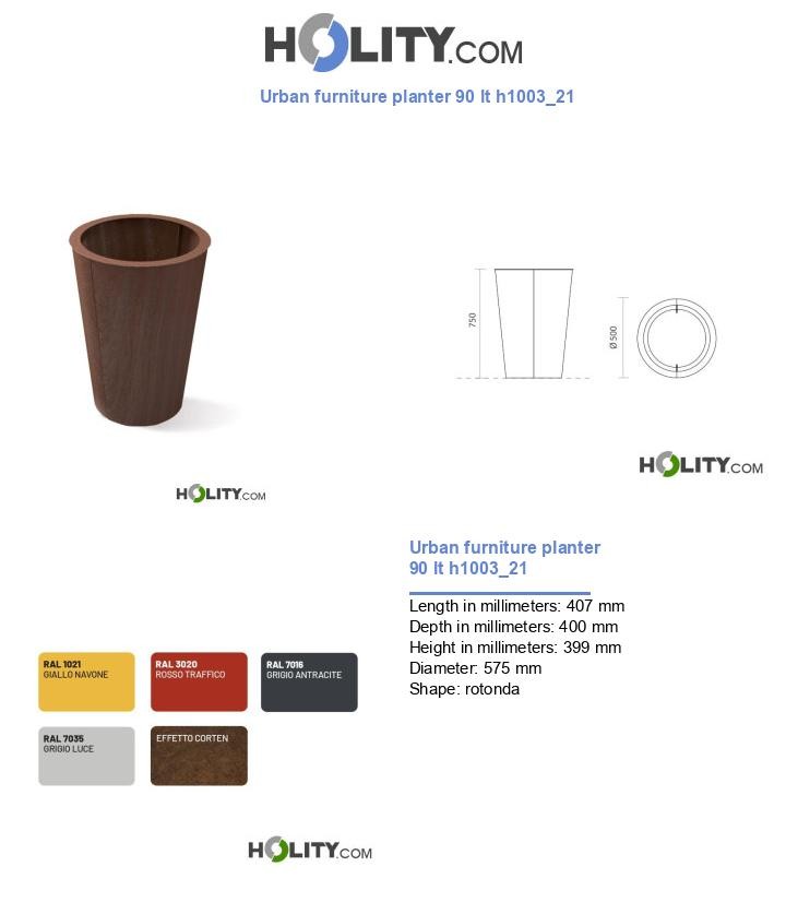 Urban furniture planter 90 lt h1003_21