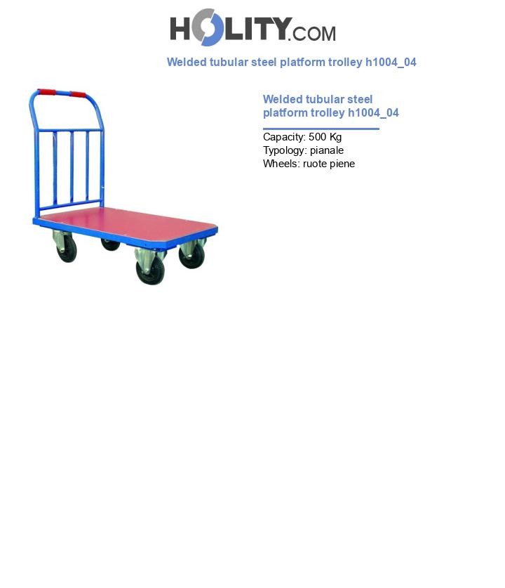 Welded tubular steel platform trolley h1004_04