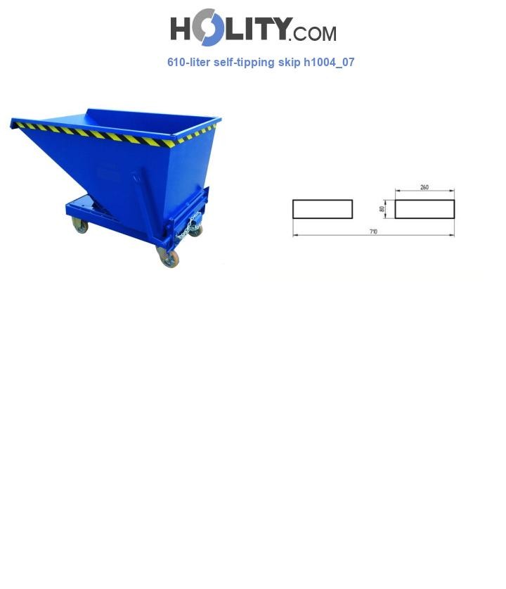 610-liter self-tipping skip h1004_07