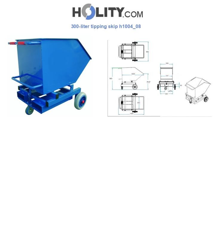 300-liter tipping skip h1004_08