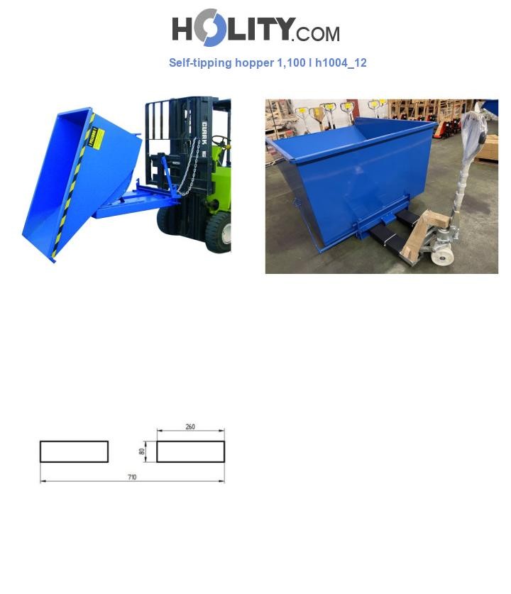 Self-tipping hopper 1,100 l h1004_12