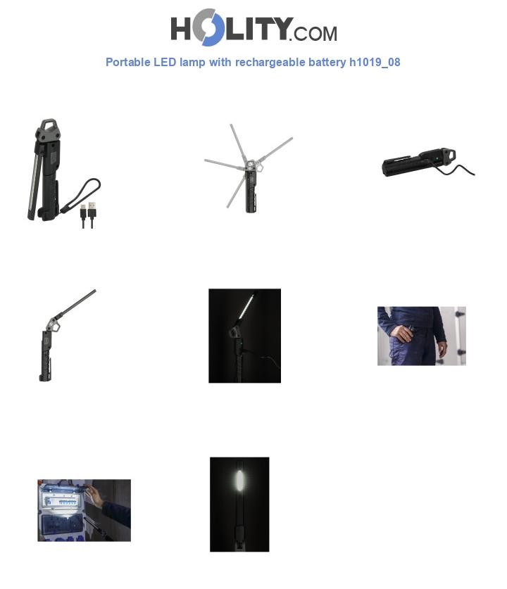 Portable LED lamp with rechargeable battery h1019_08