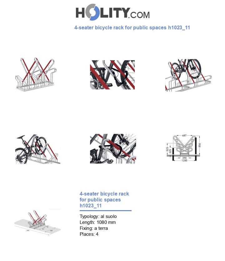 4-seater bicycle rack for public spaces h1023_11