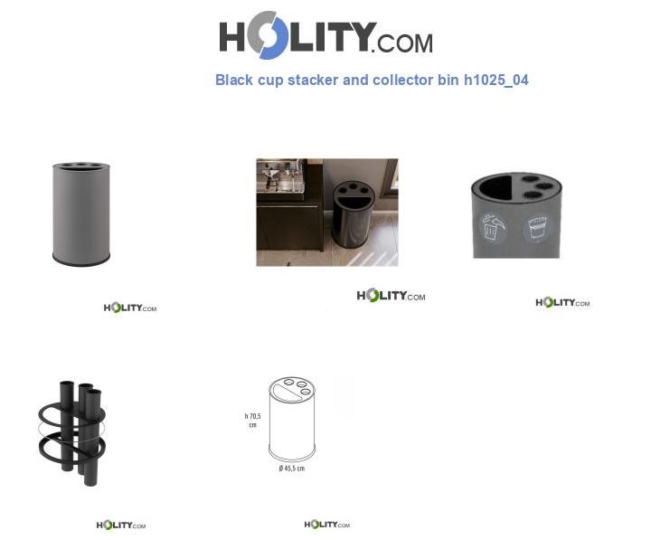 Black cup stacker and collector bin h1025_04