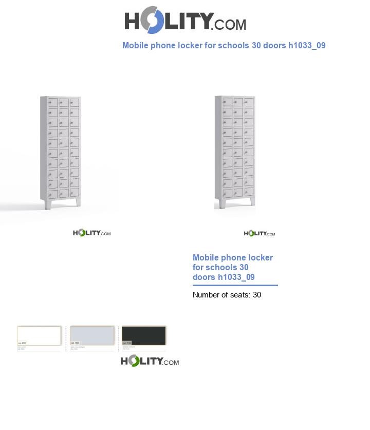 Mobile phone locker for schools 30 doors h1033_09