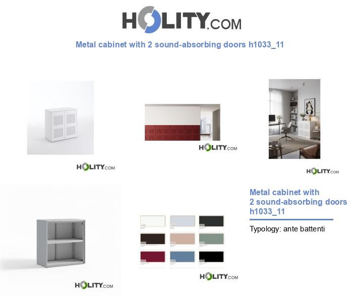 Metal cabinet with 2 sound-absorbing doors h1033_11