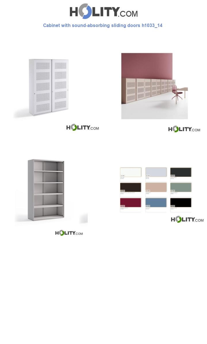 Cabinet with sound-absorbing sliding doors h1033_14