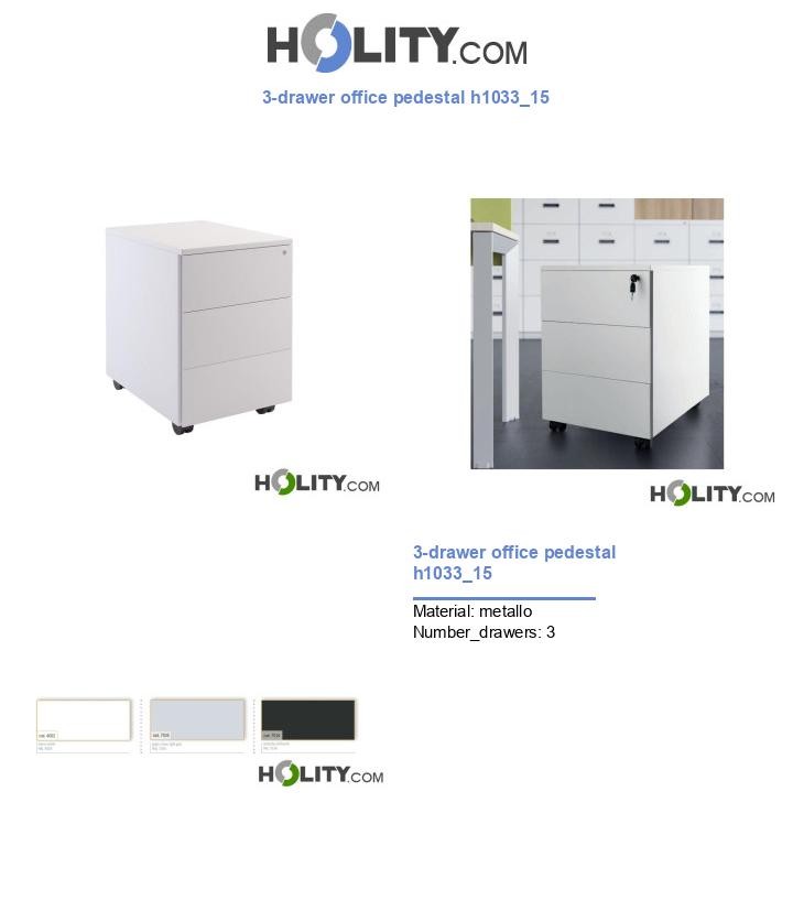 3-drawer office pedestal h1033_15