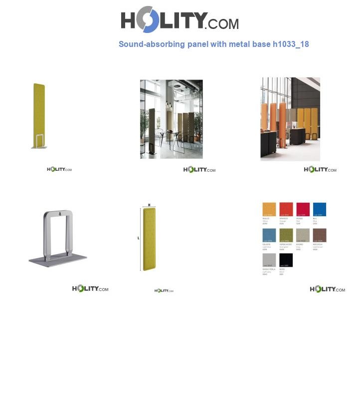 Sound-absorbing panel with metal base h1033_18
