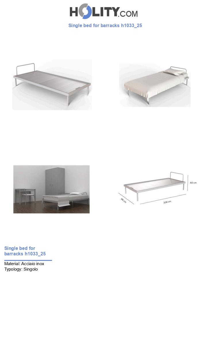 Single bed for barracks h1033_25