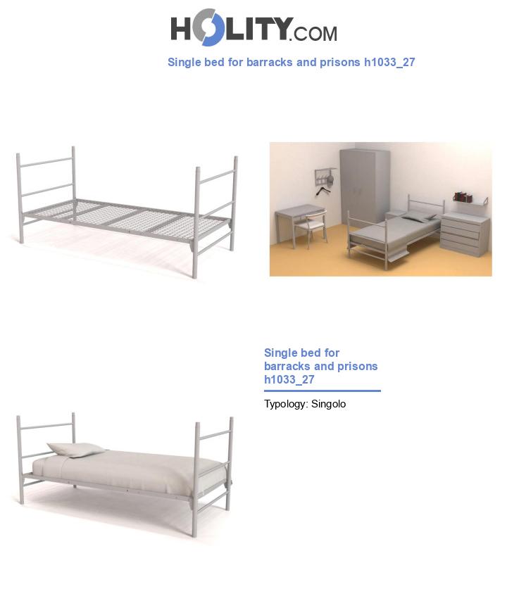Single bed for barracks and prisons h1033_27